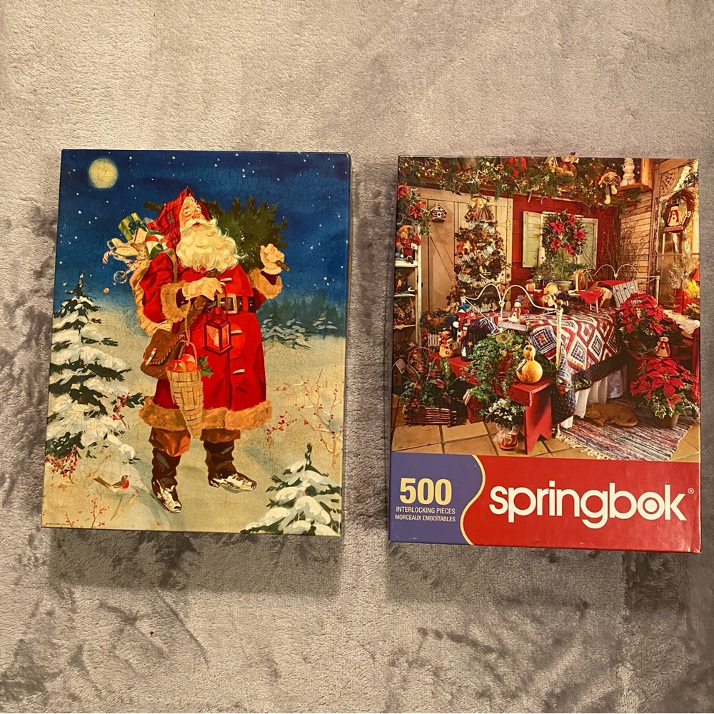 🧩 Set of 2 Springbok Christmas Puzzles
Father Christmas/Christmas Room